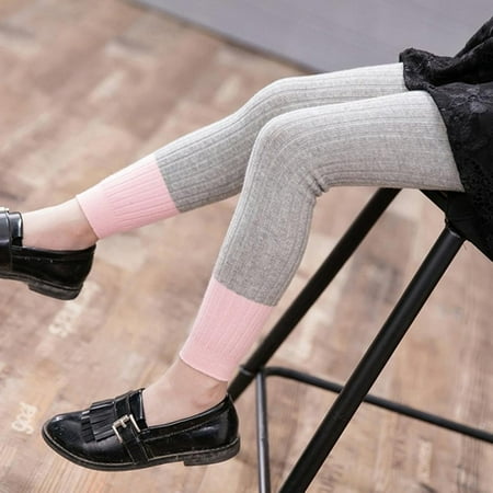 

1-8 T Toddler & Kids Girls Leggings 1pack Little Girls Knitted Tight Stitching Candy-color Nine-pants