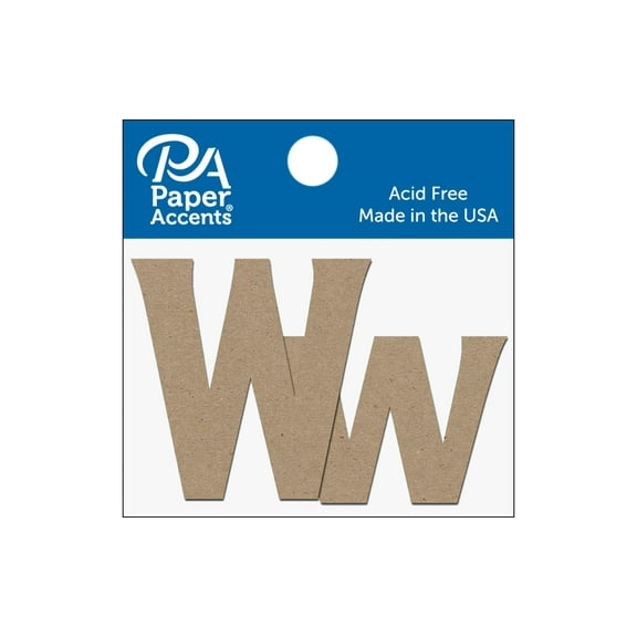 Chipboard Letter 2" Ww 2pc Natural
