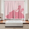 thumbnail image 2 of Ambesonne Pink Kitchen Curtains, Pink Wedding Dress, 55"x39", Salmon and Pale Pink, 2 of 3