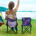 thumbnail image 5 of 600D Oxford Camping Chair Portable Foldable Chair Supports 220 lbs for Picnic Fishing Backpacking Psychedelic Purple Rose, 5 of 8