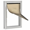 thumbnail image 2 of PawHut 2 Way Dog Door, Aluminum Doggy Pet Flap for Wall, Fast Installation, Magnetic Closure, Locking Panel, Weather Resistant, Insulating, Weight Limit 55 lbs, 2 of 8