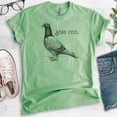 thumbnail image 2 of Stay Coo Shirt, Unisex Women's Men's Shirt, Funny Pidgeon Shirt, Cute Bird Saying, Cool Bird Shirt, Heather Apple Green, Large, 2 of 6