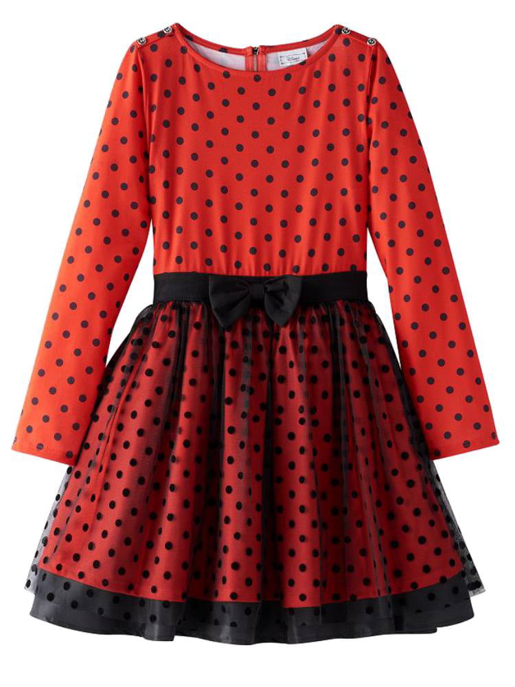 girls red polka dot dress