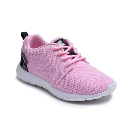 Girls' Sneaker Kids Shoes Mesh Tennis Shoes, Pink & Black, Size 10-4 ...