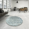 thumbnail image 4 of Ahgly Company Machine Washable Indoor Rectangle Traditional Light Slate Gray Area Rugs, 2' x 3', 4 of 7