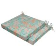 thumbnail image 2 of Vargottam Printed Indoor/Outdoor Chair Pads Non Slip Dining Chair CushionSquareShapedDining Chair Pad With String Ties Machine Washable & Home Decor Cushion- Set Of 2-Aquamarine Green, 2 of 8