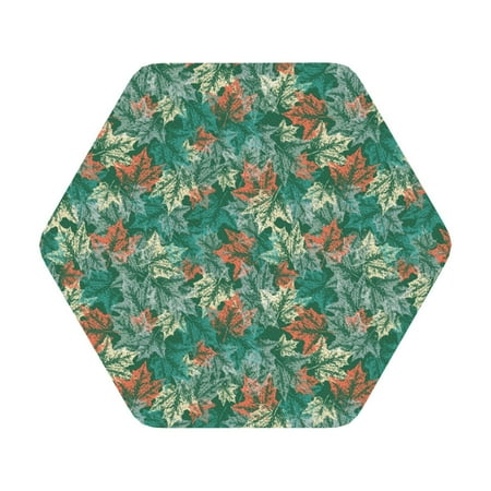

Adobk Autumn Maple Leaves 1 Print Leather Coasters for Drinks(6 Pack) Durable Drink Coasters Set Luxurious Home Décor and Housewarming Gift Hexagon