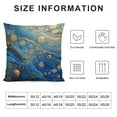 thumbnail image 6 of Acheng Marble Texture Natural Luxury Navy Blue Gold Painting Set of 2 Decorative Throw Pillow Cases Sofa Cushion Covers for Couch Bedroom Living Room Car Home Decor White, 6 of 6