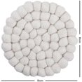 thumbnail image 3 of Posavasos redondos de fieltro - Camino de mesa de 100 % lana merino - Posavasos de fieltro, tapetes absorbentes de bebidas - Fieltro hecho a mano resistente al calor, grueso y duradero - Blanco - Jueg, 3 of 5