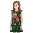thumbnail image 1 of Balery Christmas Camisón de princesa para niñas, pijama de algodón con mangas abullonadas, suave y bonito.-Small, 1 of 6
