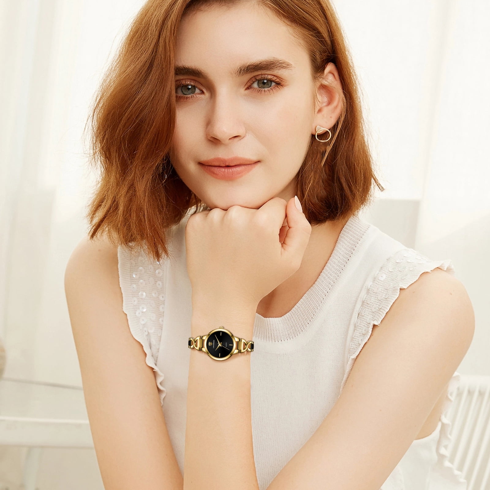 Watches for Woman Elegant Bangle Watch for Women with Adjustable Strap 3ATM Water Resistance Gift for Woman