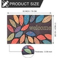 thumbnail image 3 of Door Mat Welcome Mat 17x 30 Inch Front Door Mat Outdoor for Home Entrance Outdoor Mat for Outside Entry Way Doormat Entry Rugs, Heavy Duty Non Slip Rubber Back Low Profile, Leaves, 3 of 6