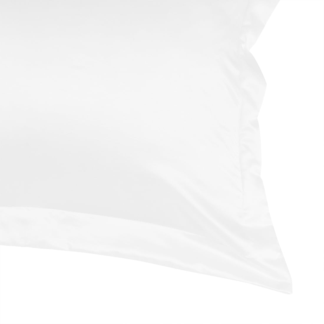 Unique Bargains 2-Pack Silky Satin Pillow Shams King 20"x 36" White