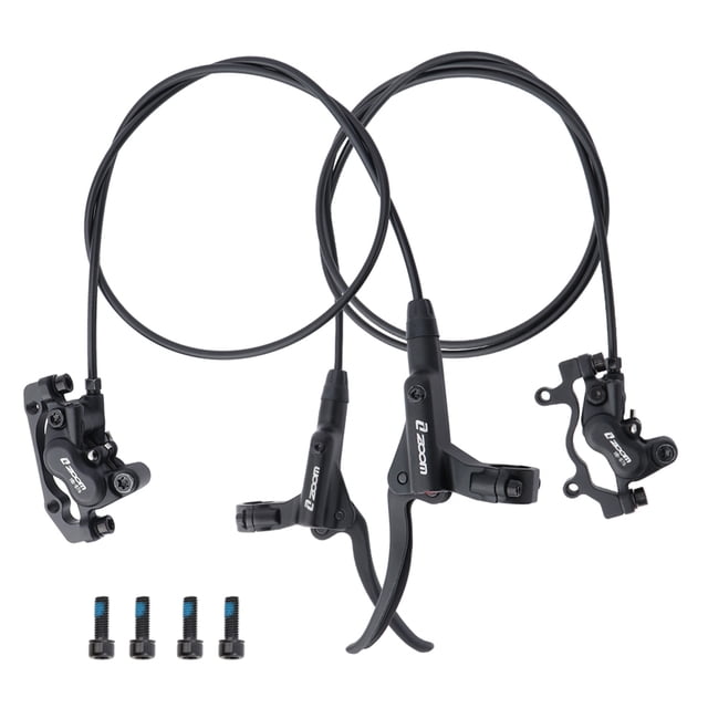 ZOOM Pinzas delanteras y traseras de freno de aceite MTB, juego de palancas de freno izquierdo y derecho para manillar de bicicleta de montaña de 22,2mm ZOOM Conjunto de freno de bicicleta