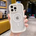 thumbnail image 1 of Transparent Candy Soft Wavy Lines Phone Case For iphone 15 11 12 13 14 Pro Max Magsafe Wireless Charge Magnetic Cover LUHAN, 1 of 7
