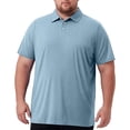 thumbnail image 2 of Big and Tall Polo Shirts for Men Button Collar Summer Plus Size Shirts Business Casual Short Sleeve Oversized Tshirts, 5XL, 2 of 9