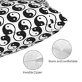 thumbnail image 3 of Goofa Yin Yang Print Plush Throw Pillow Case, Soft Velvet with Hidden Zipper, Decorative Cushion Cover for Sofa, Bed, Car, and Home Décor-20"x30", 3 of 6
