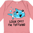 thumbnail image 4 of Inktastic Look out I'm teething- cute shark Boys or Girls Long Sleeve Baby Bodysuit, 4 of 5