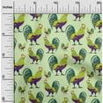 thumbnail image 2 of oneOone Cotton Poplin Green Fabric Birds Rooster Diy Clothing Quilting Fabric Print Fabric By Yard 42 Inch Wide, 2 of 4