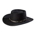 thumbnail image 1 of Sombrero Gambler de Lana Hawk para Hombre Stetson Negro Resistente al Agua, 1 of 5