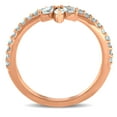 thumbnail image 2 of Pompeii 3/8ct 14k Rose Gold Womens Marquise Diamond Wedding Ring Stackable Band, 2 of 4