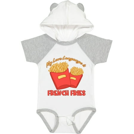 

Inktastic My Love Language is French Fries Gift Baby Boy or Baby Girl Bodysuit