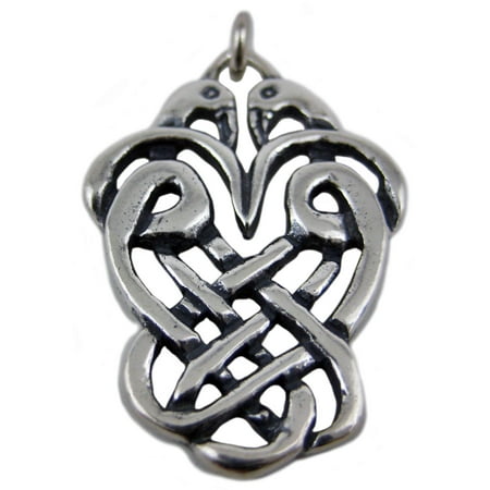 Sterling Silver Celtic Lovebirds Knot Pendant