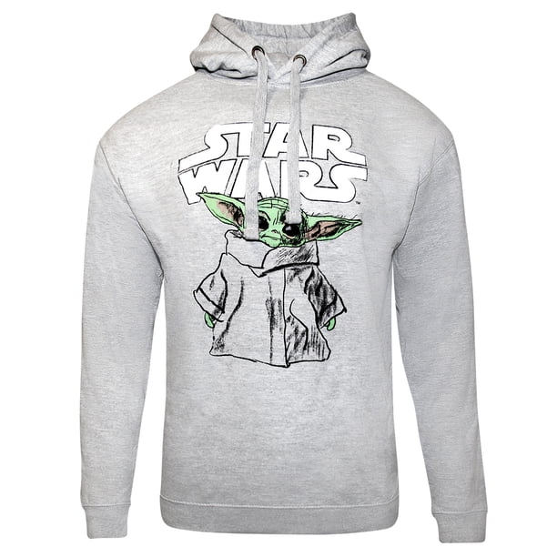 Star Wars: The Mandalorian - Sudadera Boceto The Child para Adultos Unisex (Gris Jaspeado)