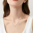 thumbnail image 5 of Lancharmed Silver Plated Choker Necklace for Women U Cross One Side Zirconia Necklace Gift for Women, 5 of 8