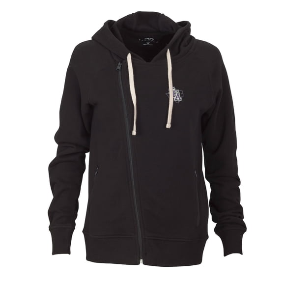 Women's Black Stephen F Austin Lumberjacks Fleece Moto Jacket