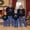 Blue Dad, variant on Family Christmas Pajamas Matching Sets Christmas Tree Print Plaid Christmas Family Matching Outfits