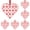 Red*12, variant on 3PCS Valentine's Day Heart Hanging Decorations, 3" Multicolor Acrylic Heart Ornaments, Valentine Decor for Home, Wall, Door, Tree & Party