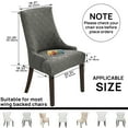 thumbnail image 3 of Jokapy 2 Pack Chair Covers for Dining Room, Stretch Jacquard Wingback Chair Slipcovers, Light Gray, 3 of 8