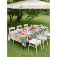thumbnail image 4 of Outdoor Tablecloths with Umbrella Hole & Zipper, Easter Tulip Tablecloth Rectangle 60x84 Inch, Colorful Flower Spring Butterfly Plant Pink Waterproof Table Cloth, Patio/Pool/Picnic Table Covers, 4 of 8