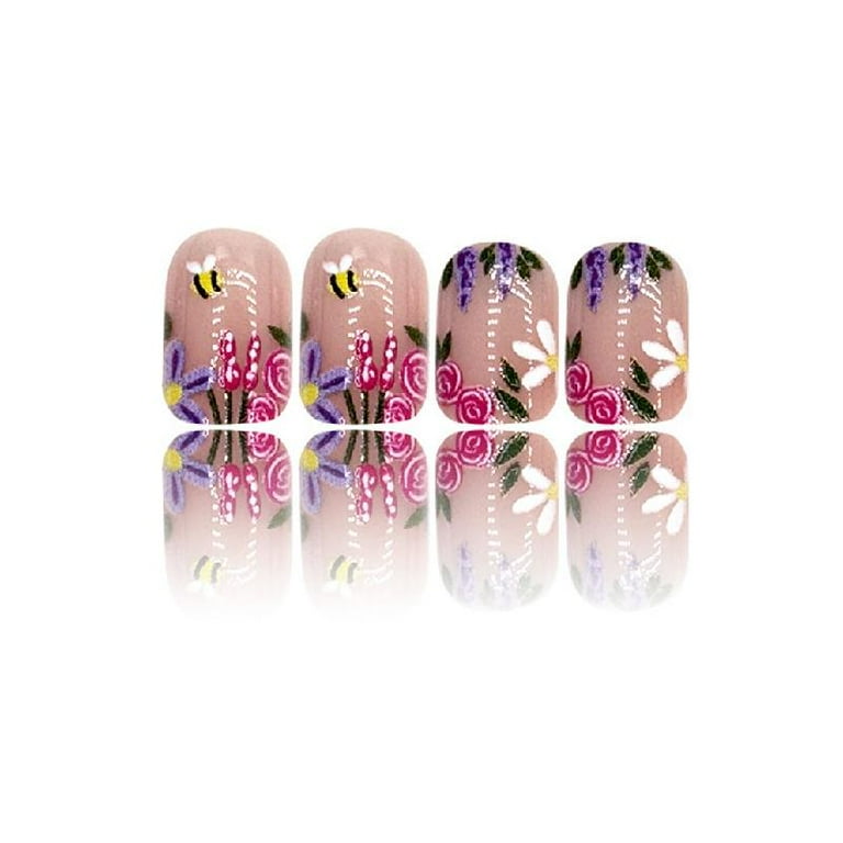 JZROCKER Press on Nails,Fake Nails Stick Glues on Nails False Nails Acrylic Nails Artificial False Nails for DIYS Nails Designs