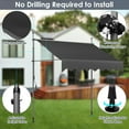 thumbnail image 5 of Manual Retractable Awning, 118" x 118" NO Drilling Outdoor Retractable Patio Awning, Angle & Height Adjustable, Made of Polyester with UV Protection - Ideal for Any Window or Door (Gray), 5 of 9