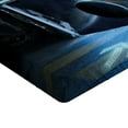 thumbnail image 2 of Ambesonne Outer Space Fitted Sheet, Moon Planet Scene, Twin XL Size, Navy Blue, 2 of 3
