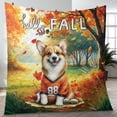 thumbnail image 4 of Hello Fall Corgi Football Welcome Autumn with Leaves Pumpkins Quilt Blanket Welsh Corgi Dog Lover Gifts Idea Cozy Comforter Throw Blanket - 00012, 4 of 5