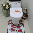 thumbnail image 4 of Juego de funda y alfombra para inodoro de Papá Noel, divertidas decoraciones navideñas para el baño, 4 of 5