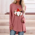 thumbnail image 2 of Merry Christmas Blouses for Women Long Sleeve Crewneck Cute Graphic Printed Pullover Tops Lightweight Shirt Tunic Tops, 2 of 5