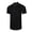 Black, variant on Men's Shirts Short Sleeve Button Down Relaxed Fit Modern Stand Collar Casual Dress Shirts, Fade-Resistant