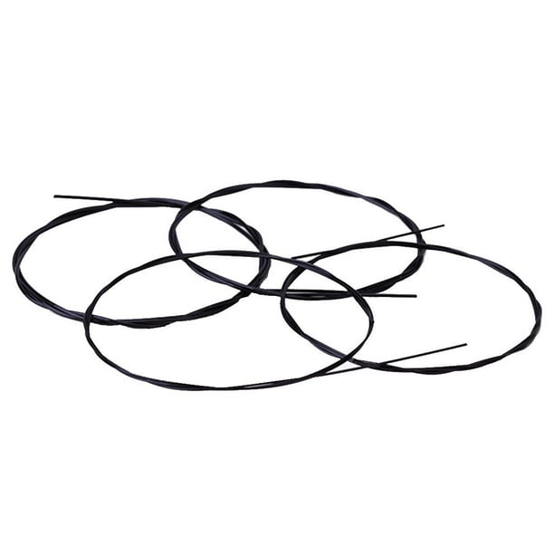 4pcs Accesorios de Ukulele Juego de Cuerdas Negro Bck String Sunnimix