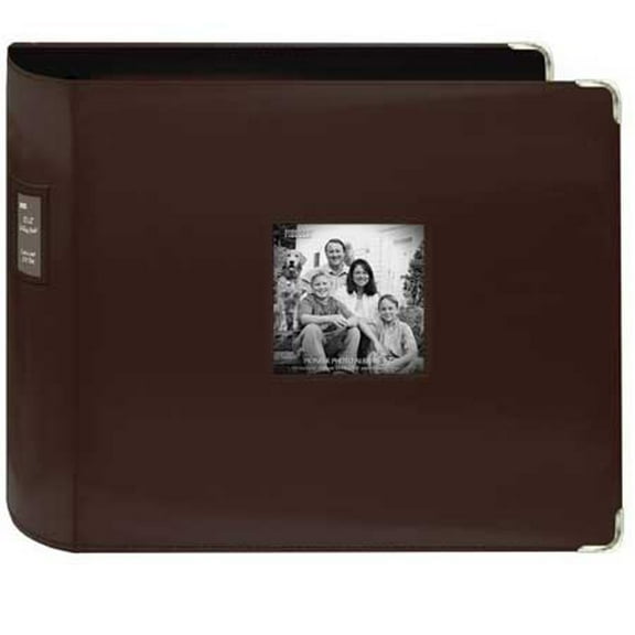 Pioneer 3-Ring Sewn Leatherette Album 12"X12"-Brown