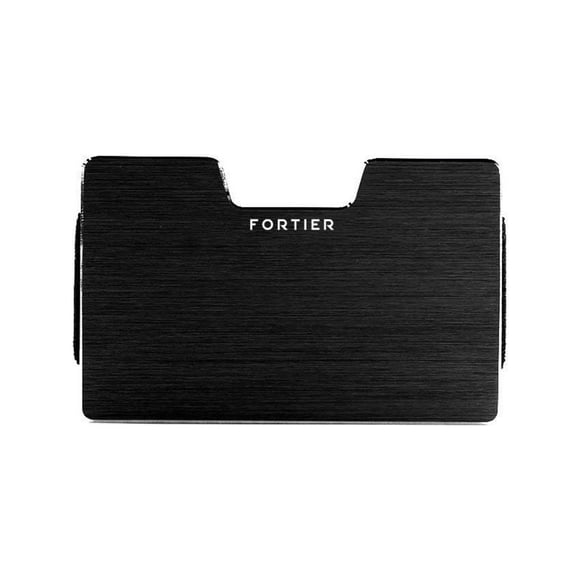 Fortier Tarjetero Minimalista Premium Protección Rfid Clásico Negro