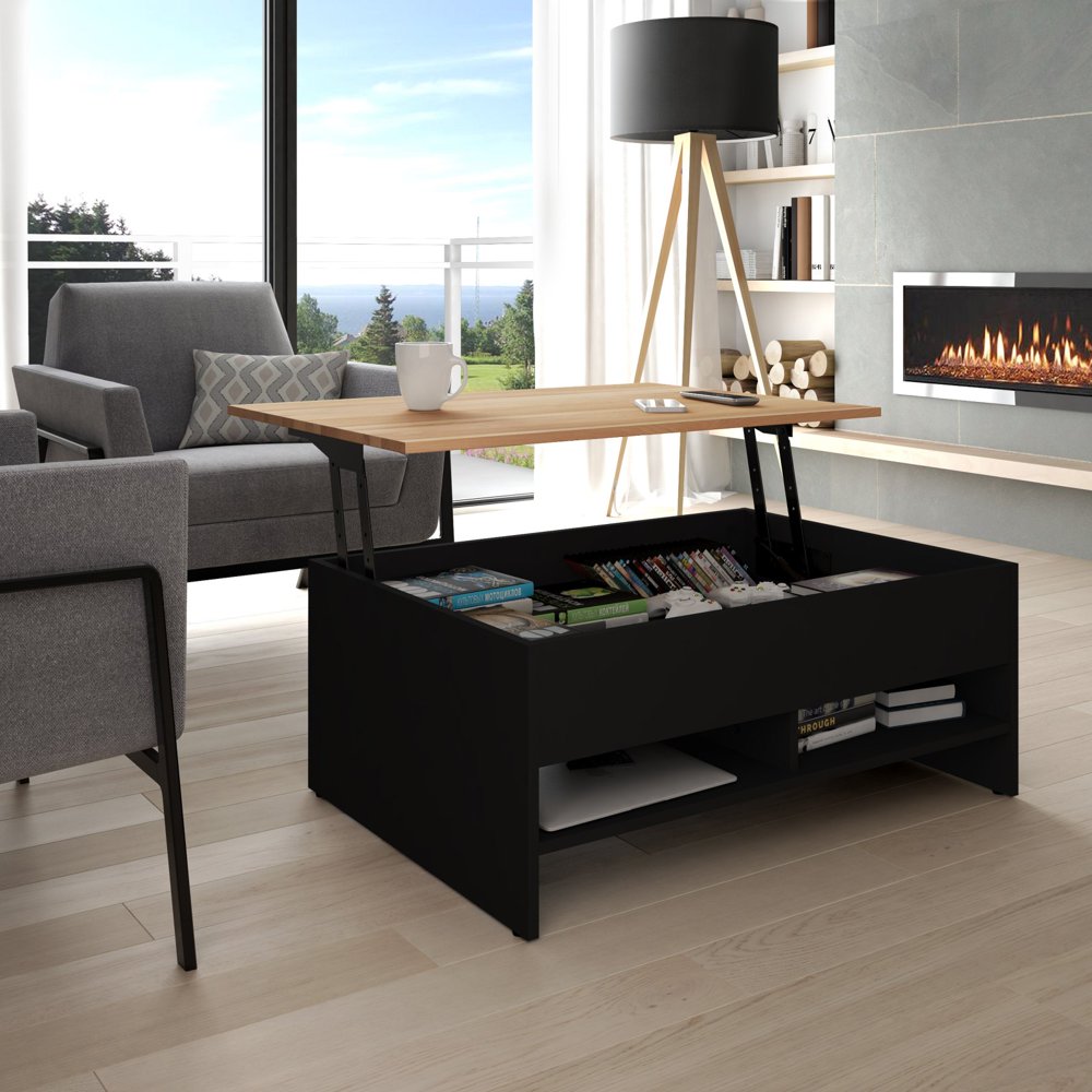Bestar Small Space Storage Coffee Table with LiftTop