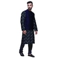 thumbnail image 2 of Atasi Printed Kurta With Solid Pajama & Nehru Jacket Set For Mens Party Wear, 2 of 3