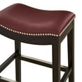thumbnail image 6 of New Ridge Home Goods Julian 25" Faux Leather Counter Height Barstool in Red, 6 of 7