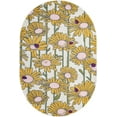 thumbnail image 1 of Rugs.com Bloom Collection Rug – 6' x 9' Oval White Medium-Pile Rug Perfect For Living Rooms, Large Dining Rooms, Open Floorplans, 1 of 1