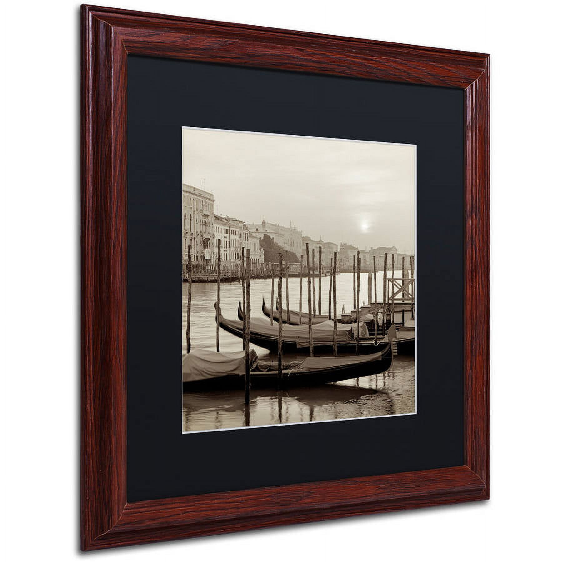 Trademark Fine Art "Venezia 11" Canvas Art by Alan Blaustein, Black Matte, Wood Frame