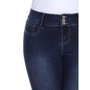 White Mark Womens Plus Size Super Stretch Denim
